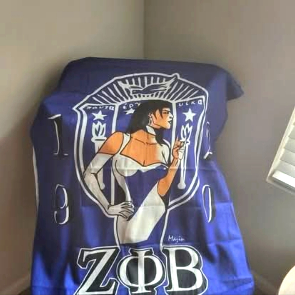 Zeta Phi Beta Sorority Throw Cover